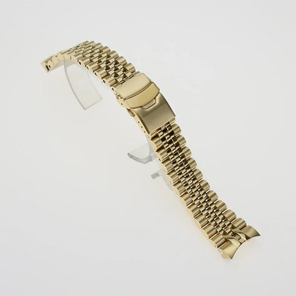 316L Stainless Steel Coved Head 22mm Solid 5 Link SKX007 Watch Bracelet Band