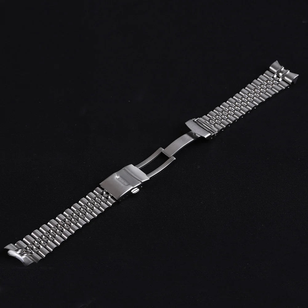 22mm Super Suitable for Seiko Nh35 Skx007 Jubilee Brushed 316L Solid Stainless Steel Curved End Skx 007 Watch Bracelet