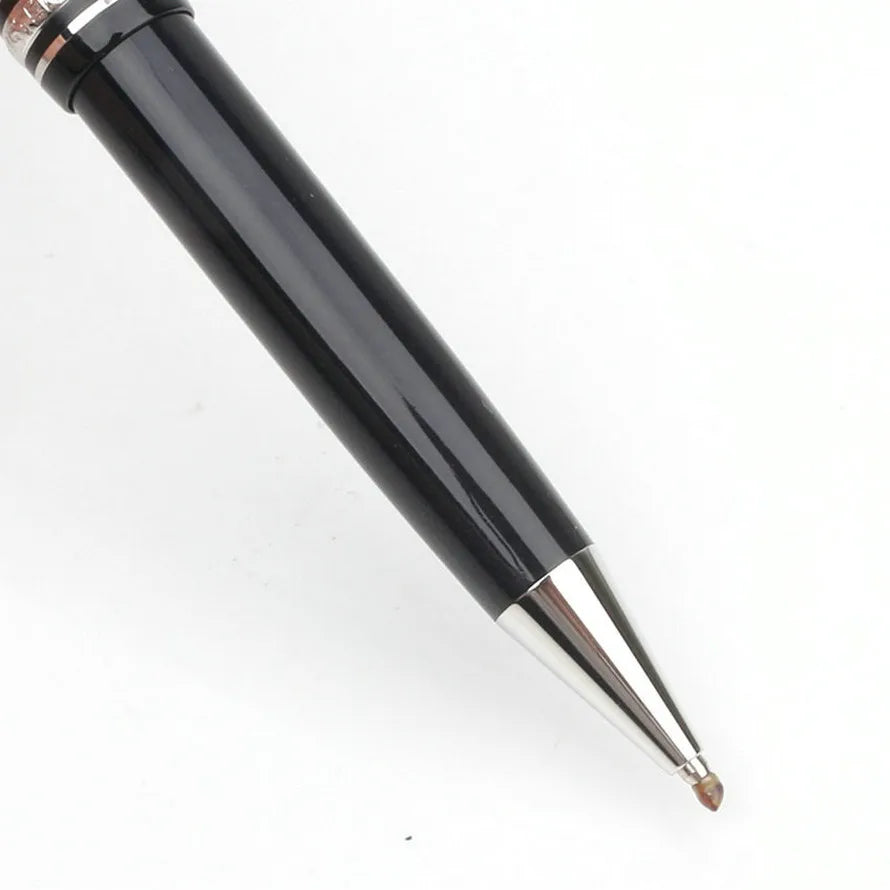 Monte Meisterstuck Collection Black 163 Pen Resin Ballpoint MB Rollerball Pens Platinum Coated Inlay Series Number Blance