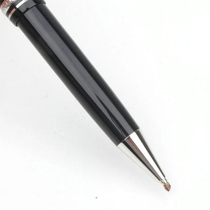 Monte Meisterstuck Collection Black 163 Pen Resin Ballpoint MB Rollerball Pens Platinum Coated Inlay Series Number Blance