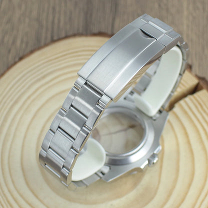 40mm NH35 Watch Case bands Sapphire for Seiko NH35 NH36 8215 2824 PT5000 Oyster Bracelet Sliding Lock Watch Bracelet Repair Part