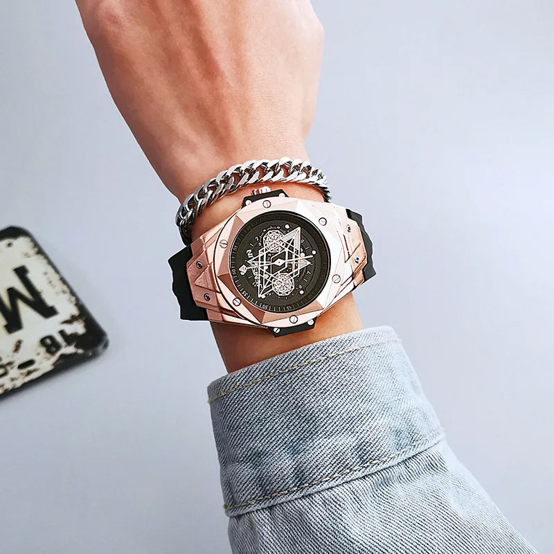 !!New Men's Automatic Mechanical Watch with Luminous Function Customized Trendy Branded Wristwatch254