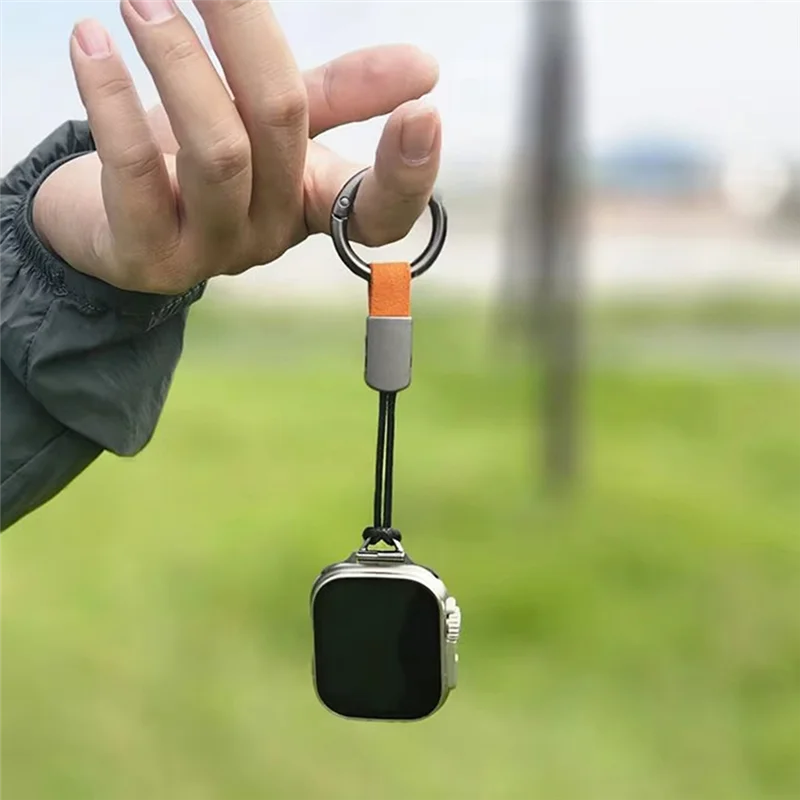 【Plej Ŝatata de Aĉetanto!】Mallonga Penda Ŝnura Kolĉeno por Horloĝĉeno Taŭga por Aŭto/Hejma Ŝlosilŝnuro por Sporta Horloĝo