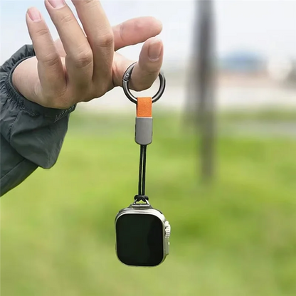 【Plej Ŝatata de Aĉetanto!】Mallonga Penda Ŝnura Kolĉeno por Horloĝĉeno Taŭga por Aŭto/Hejma Ŝlosilŝnuro por Sporta Horloĝo