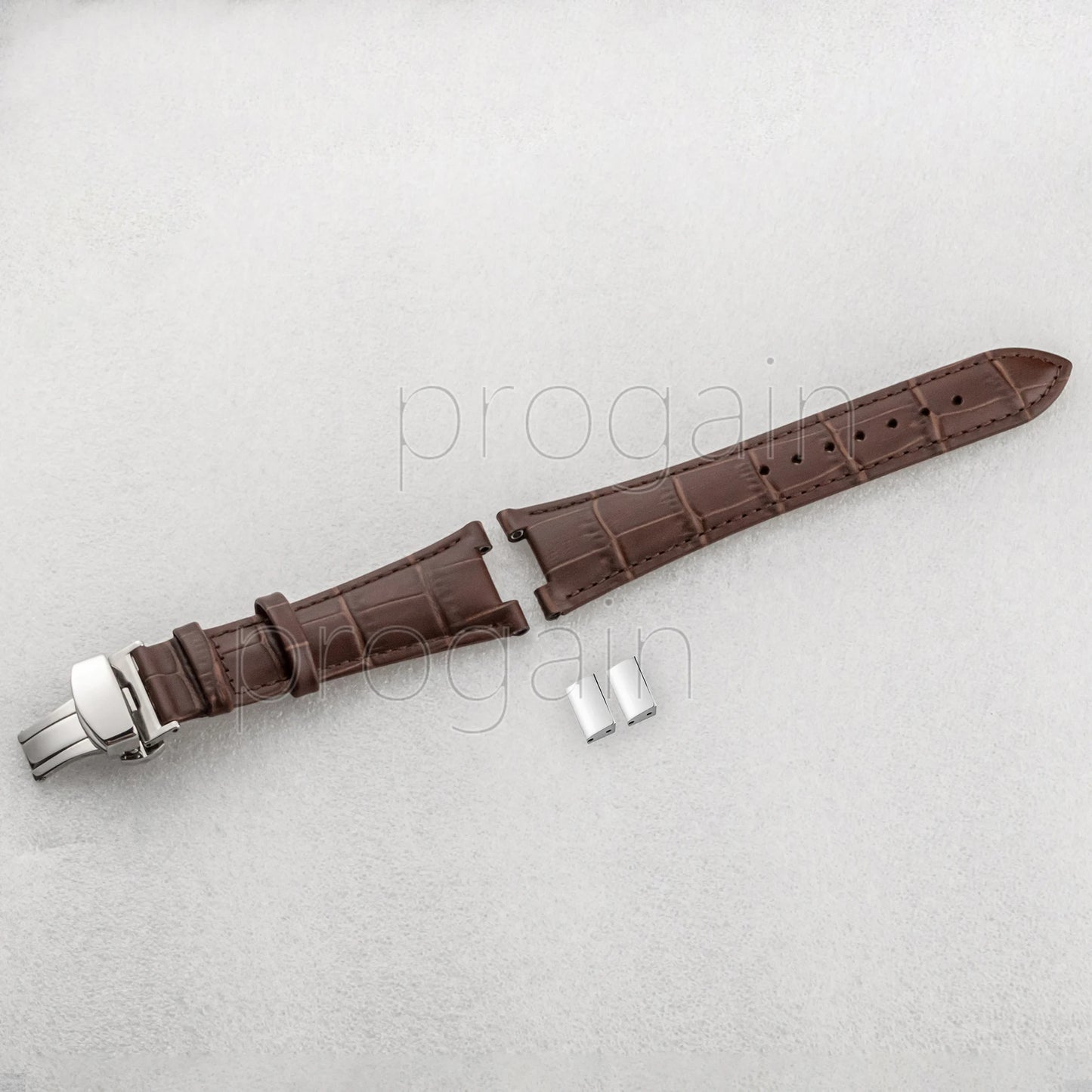 25mm Men's Genuine Leather Strap Watch Bracelet Wristband Replacements for Nautilus Accessories Parts Repair Tools