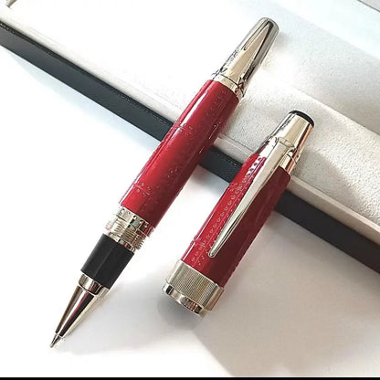 Hot John Kennedy JFK Carbon Fiber MB Gifts Fountain Pens Rollerball Ballpoint Pen Dark Blue Writing Stationery Gifts Fountain