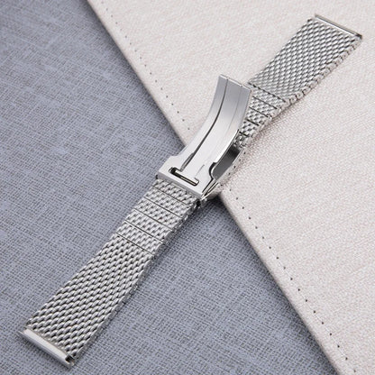 22mm Quality 316L Stainless Steel Woven Mesh Watchband For Breitling/Omega/IWC/Tudor Strap AB2010 Solid Metal Watch Bracelet