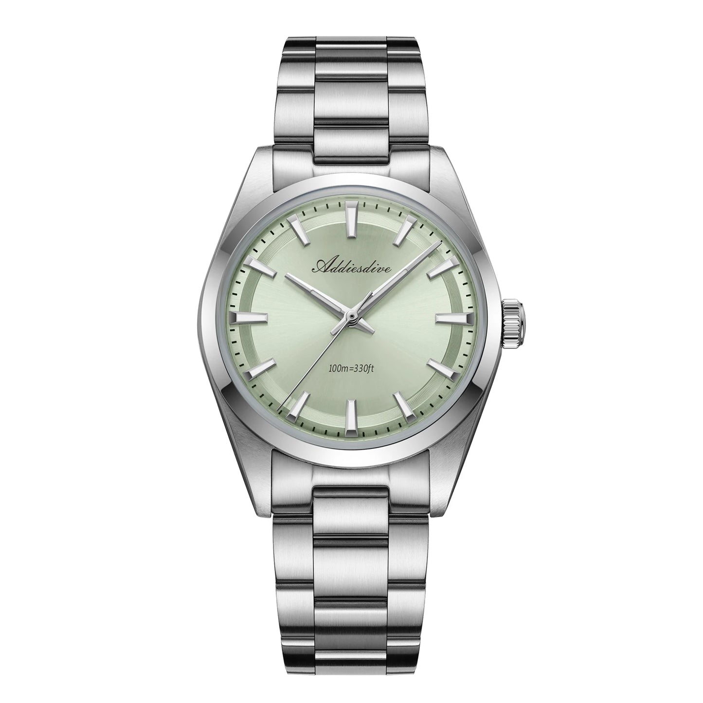 ADDIESDIVE Vira Horloĝo Nova AR-Tegaĵo Kupolvitra 100m Plonĝado 316L Neoksidebla Ŝtalo Lumplena VH31 Kvarca Horloĝo AD2066