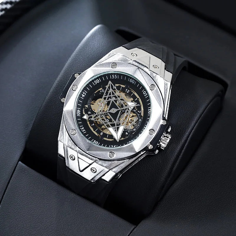 !!New Men's Automatic Mechanical Watch with Luminous Function Customized Trendy Branded Wristwatch254