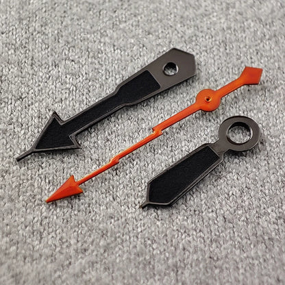 Modifita horloĝa akcesoraĵo NH35 Montriloj nigra horloĝa pinglo malforta verda brilo fulmo sekundmontrilo taŭga por NH35/NH36/4R/7S movado