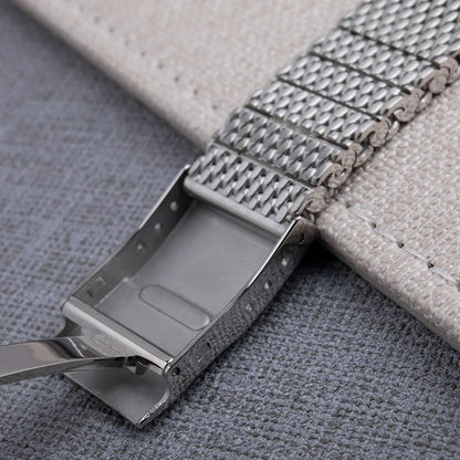 22mm Quality 316L Stainless Steel Woven Mesh Watchband For Breitling/Omega/IWC/Tudor Strap AB2010 Solid Metal Watch Bracelet