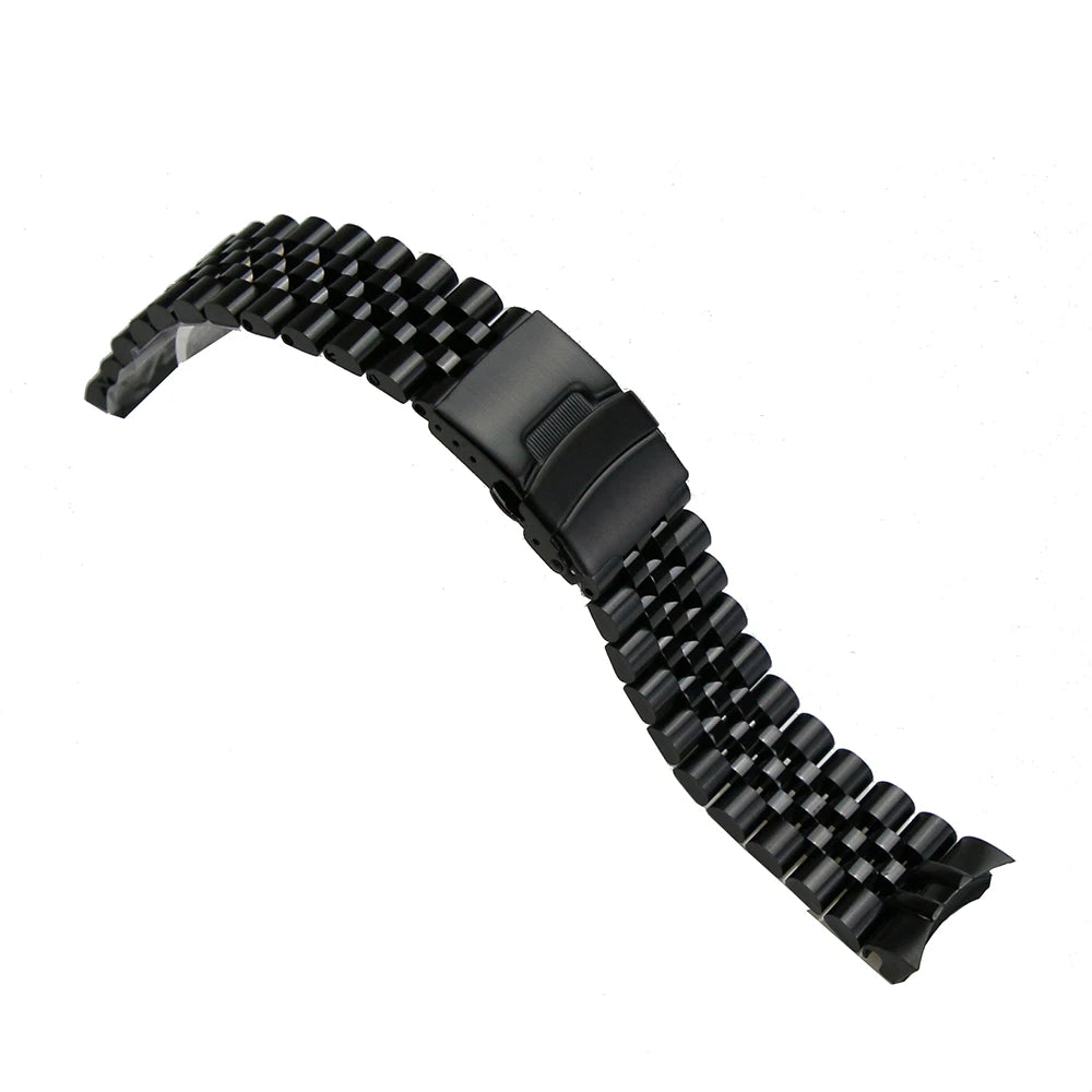 316L Stainless Steel Coved Head 22mm Solid 5 Link SKX007 Watch Bracelet Band