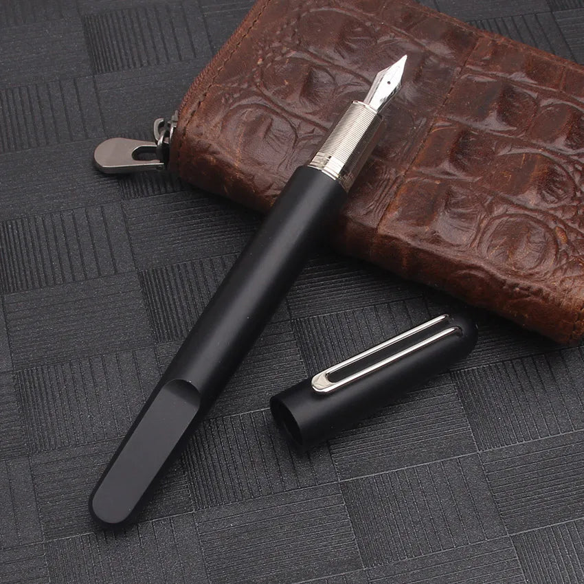 Ultra Black M Collection Rollerball Signnature Pens Best Resin Fountain Pen with Magnetic Cap Cute Stationery