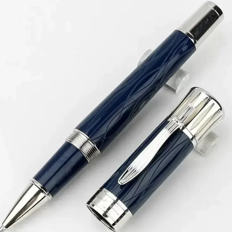 Hot John Kennedy JFK Carbon Fiber MB Gifts Fountain Pens Rollerball Ballpoint Pen Dark Blue Writing Stationery Gifts Fountain