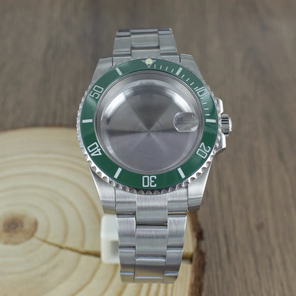 40mm NH35 Watch Case bands Sapphire for Seiko NH35 NH36 8215 2824 PT5000 Oyster Bracelet Sliding Lock Watch Bracelet Repair Part